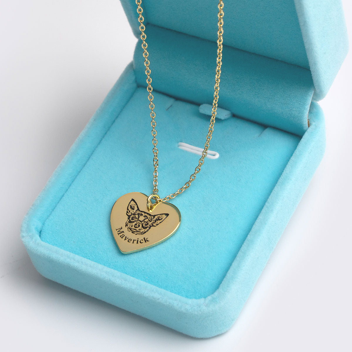 Pet Face Heart Necklace