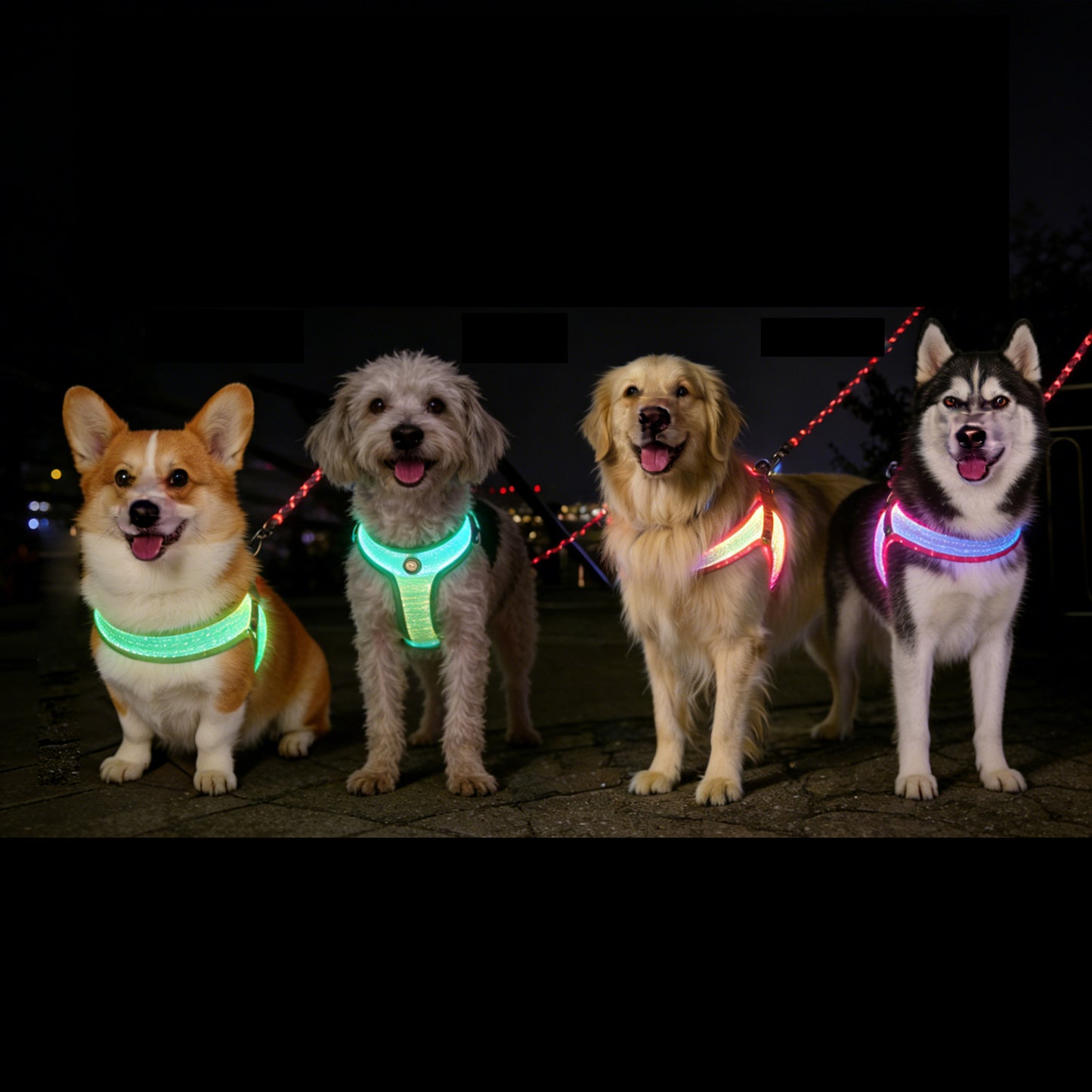 LED Dog Leash No Waves, No Heat, Just Light Night Walks Shouldn’t Be Dangerous.